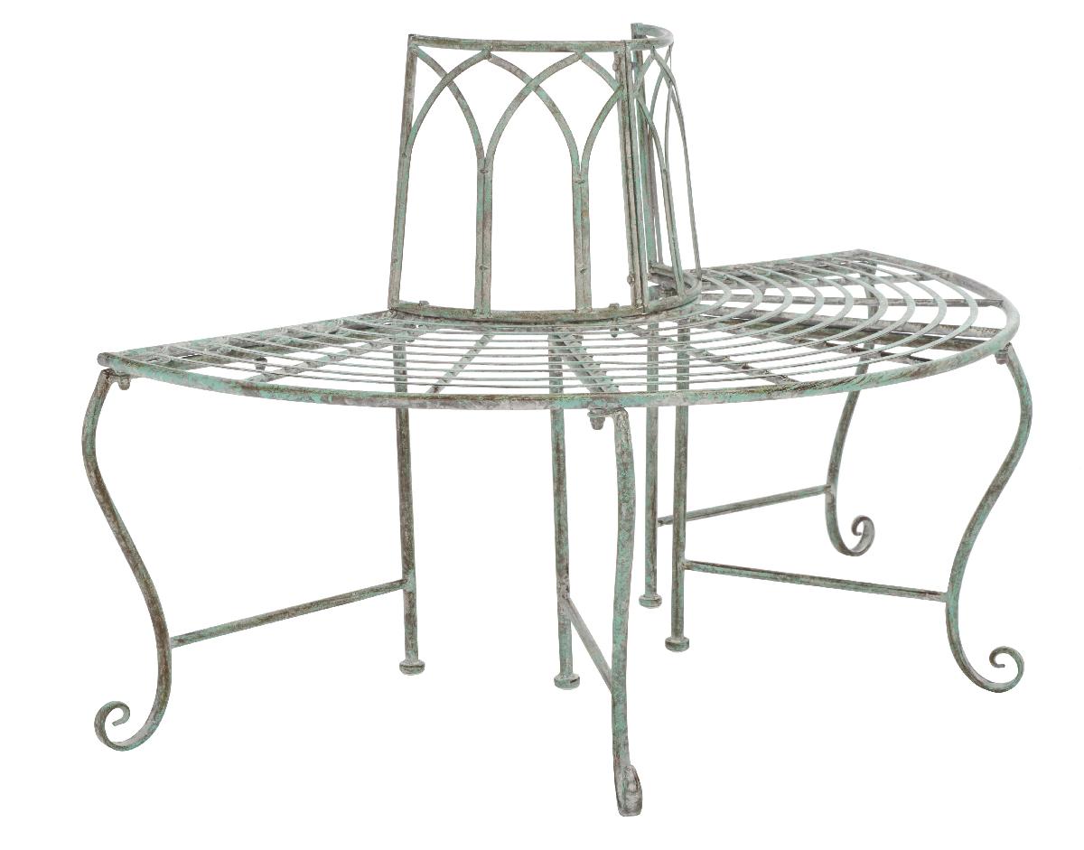 Abia Wrought Iron Outdoor Tree Bench | Safavieh - PAT5018