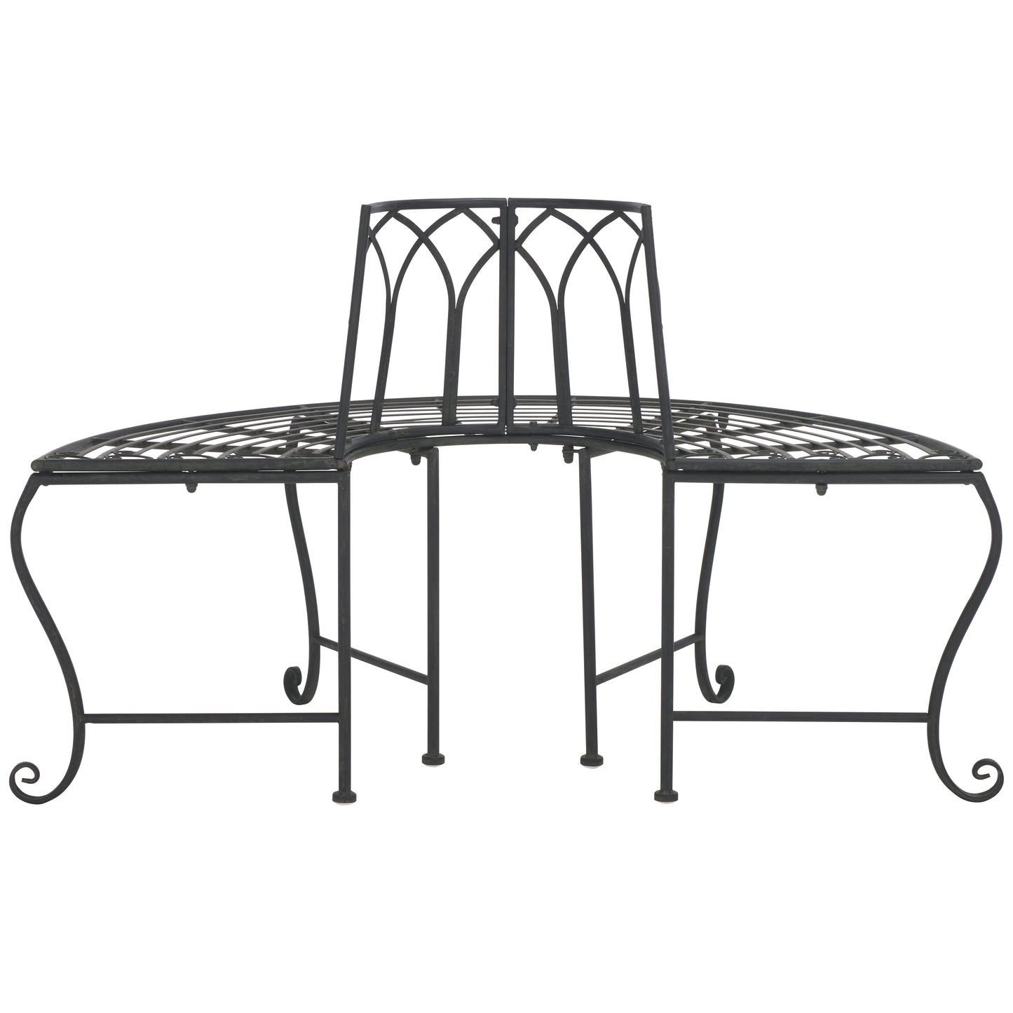Abia Wrought Iron Outdoor Tree Bench | Safavieh - PAT5018