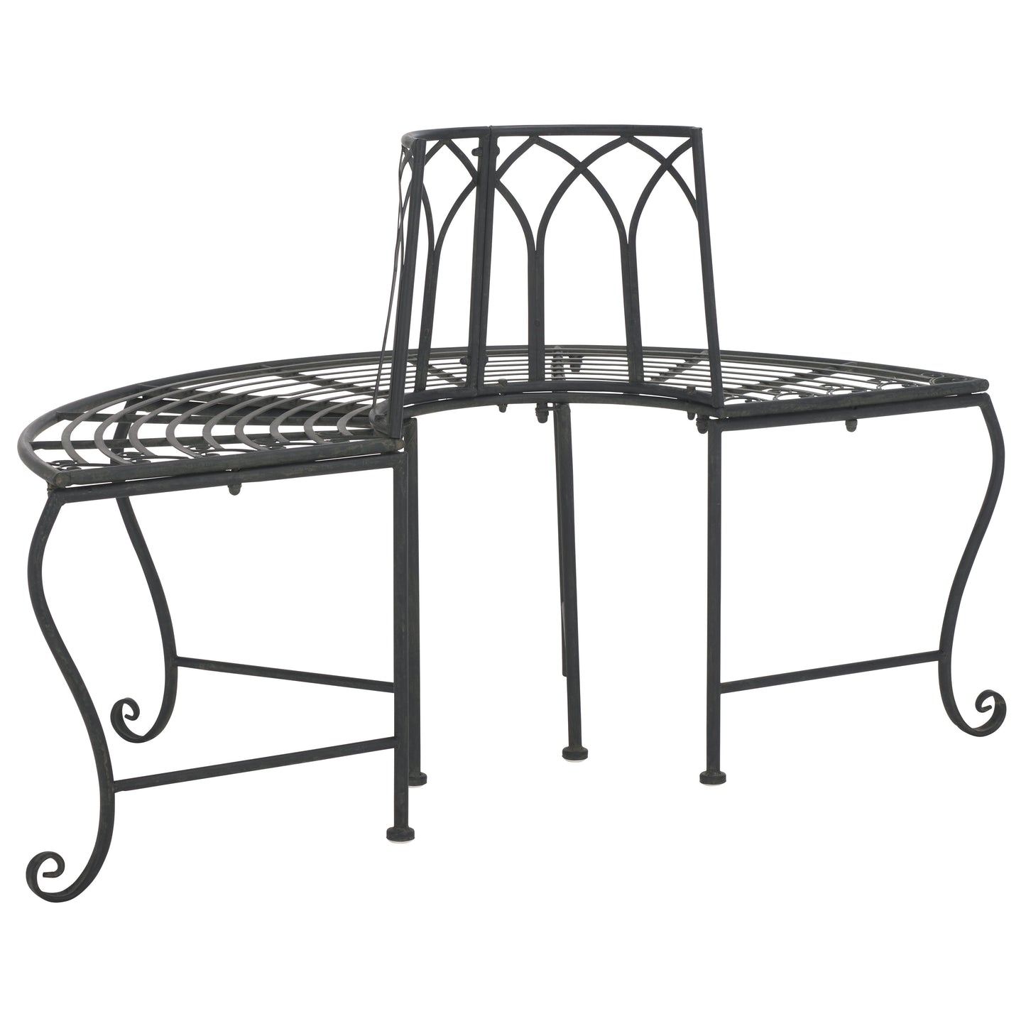 Abia Wrought Iron Outdoor Tree Bench | Safavieh - PAT5018