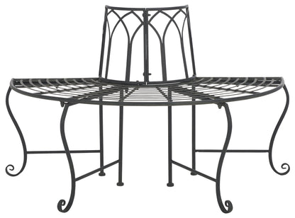 Abia Wrought Iron Outdoor Tree Bench | Safavieh - PAT5018