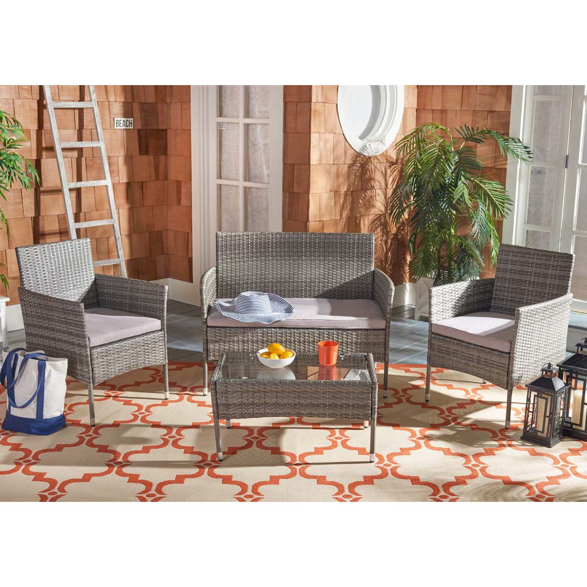 Abdul 4Pc Living Set | Safavieh - PAT7504