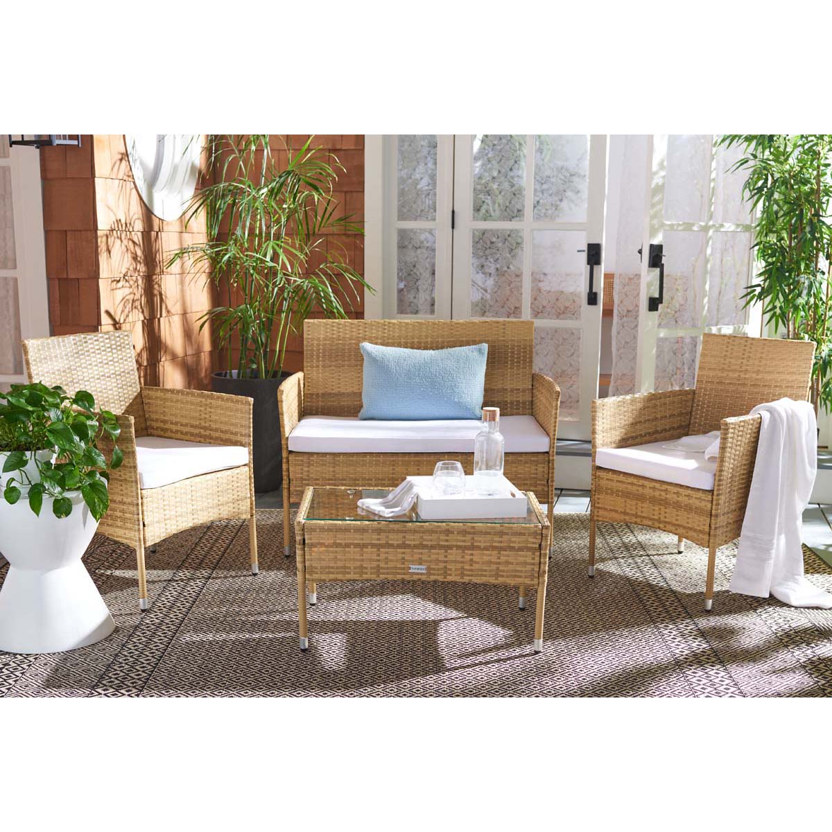 Abdul 4Pc Living Set | Safavieh - PAT7504