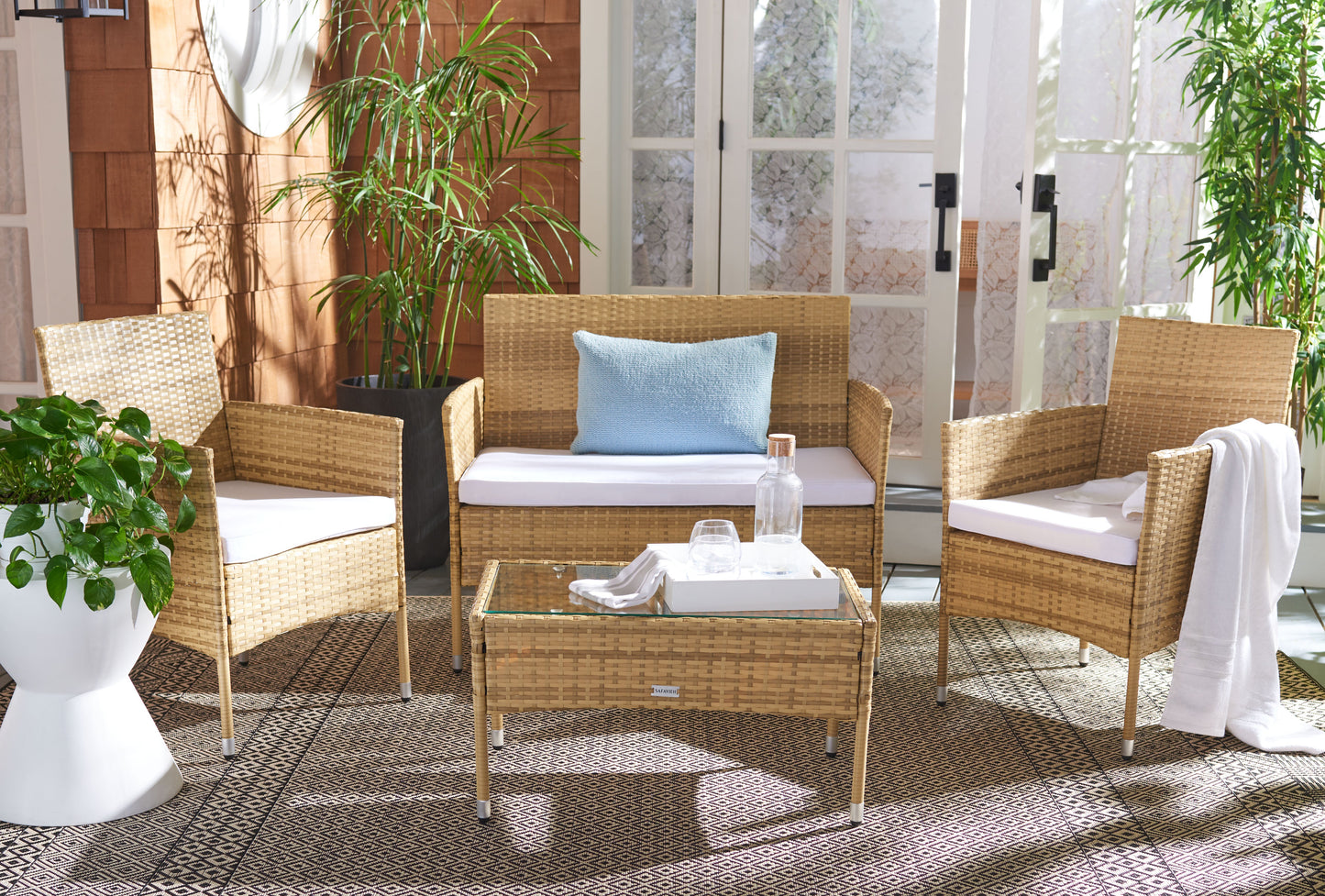 Abdul 4Pc Living Set | Safavieh - PAT7504