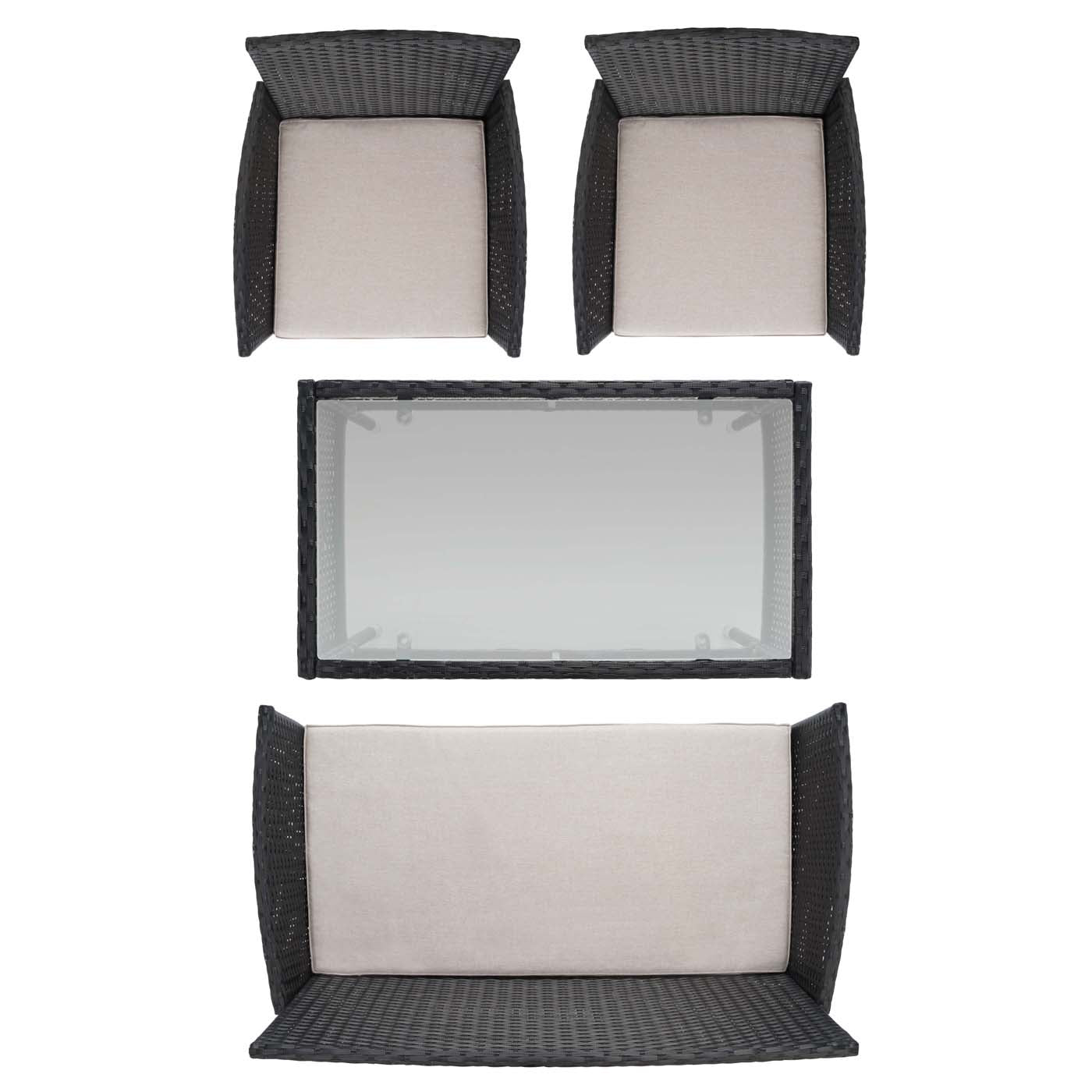 Abdul 4Pc Living Set | Safavieh - PAT7504