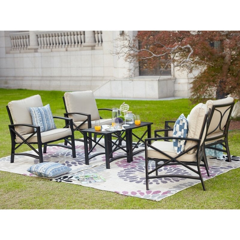 PATIO FESTIVAL 6-Piece 4-Seat Outdoor Seating Group with Cushions