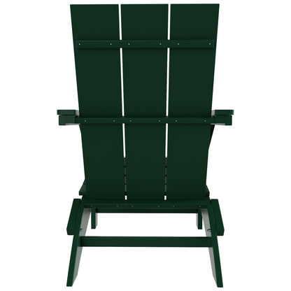 Polytrends Shoreside Modern Eco-Friendly All Weather Commercial-Residential Folding Adirondack Chair