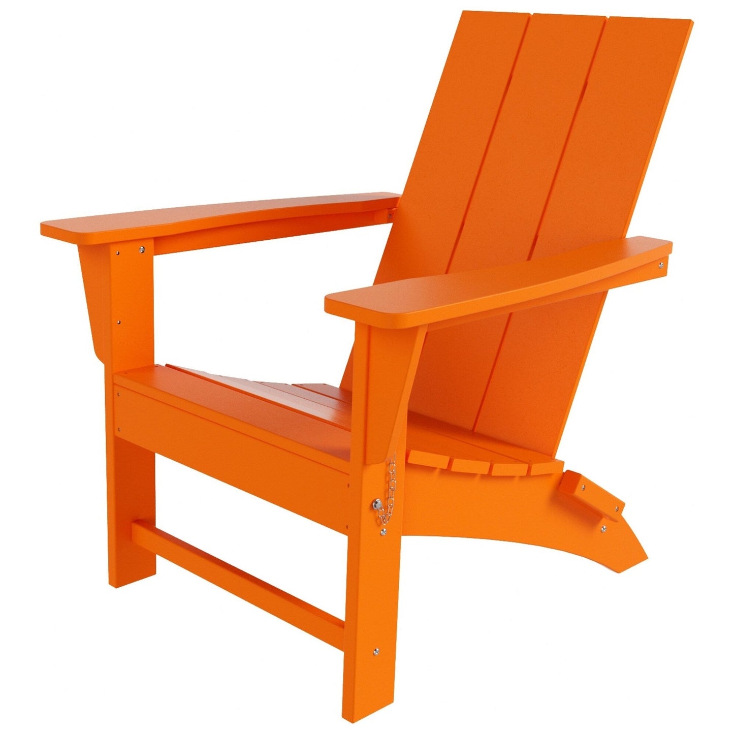 Polytrends Shoreside Modern Eco-Friendly All Weather Commercial-Residential Folding Adirondack Chair