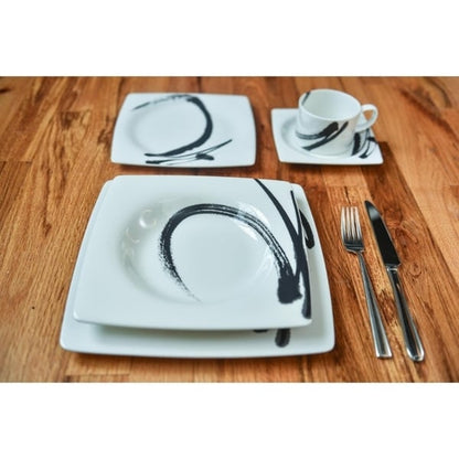 Paint It Black Square Dinner Plates (Set of 6)