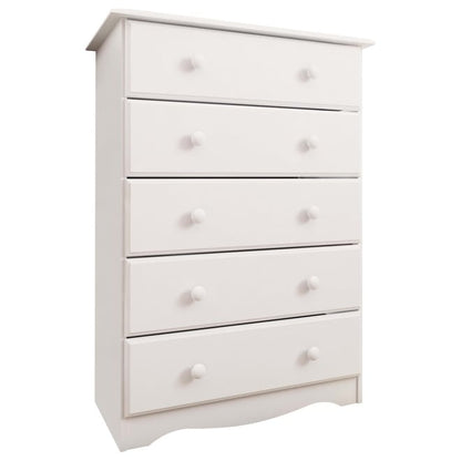 Palace Imports 100% Solid Wood 5-Drawer Chest with Metal or Wooden Knobs