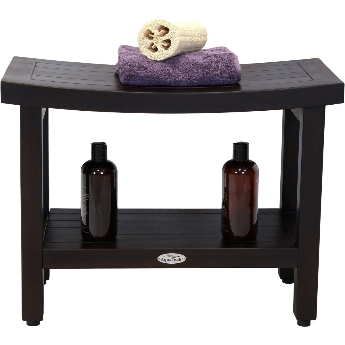 Patented Sumba Teak Shower Bench with Shelf