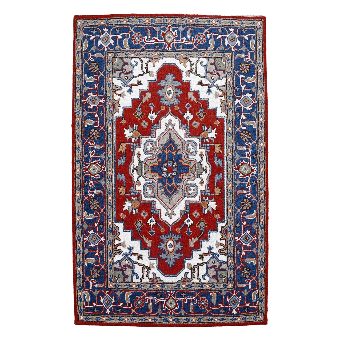 George Towne Living Persian Floral Luxury Handmade Traditional Persian Wool Area Rug