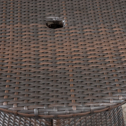 Peterson Outdoor 3-piece Wicker Bistro Set with Cushions by Christopher Knight Home