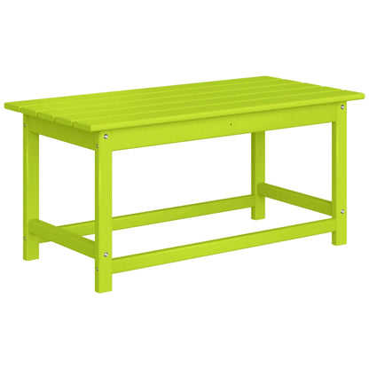 Polytrends Laguna Hdpe All Weather Outdoor Patio Rectangular Coffee Table