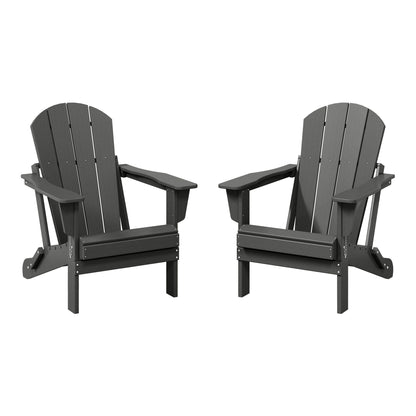 Polytrends Laguna Weather Resistant Outdoor Patio Folding Adirondack Chairs (Set of 2)