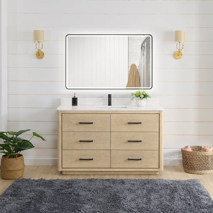 Porto Bath Vanity with White Quartz Stone Top without Mirror
