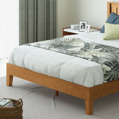 Priage by ZINUS Rustic Pine Deluxe Wood Platform Bed Frame