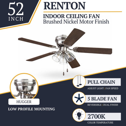 Prominence Home Renton Traditional Farmhouse Indoor Ceiling Fan