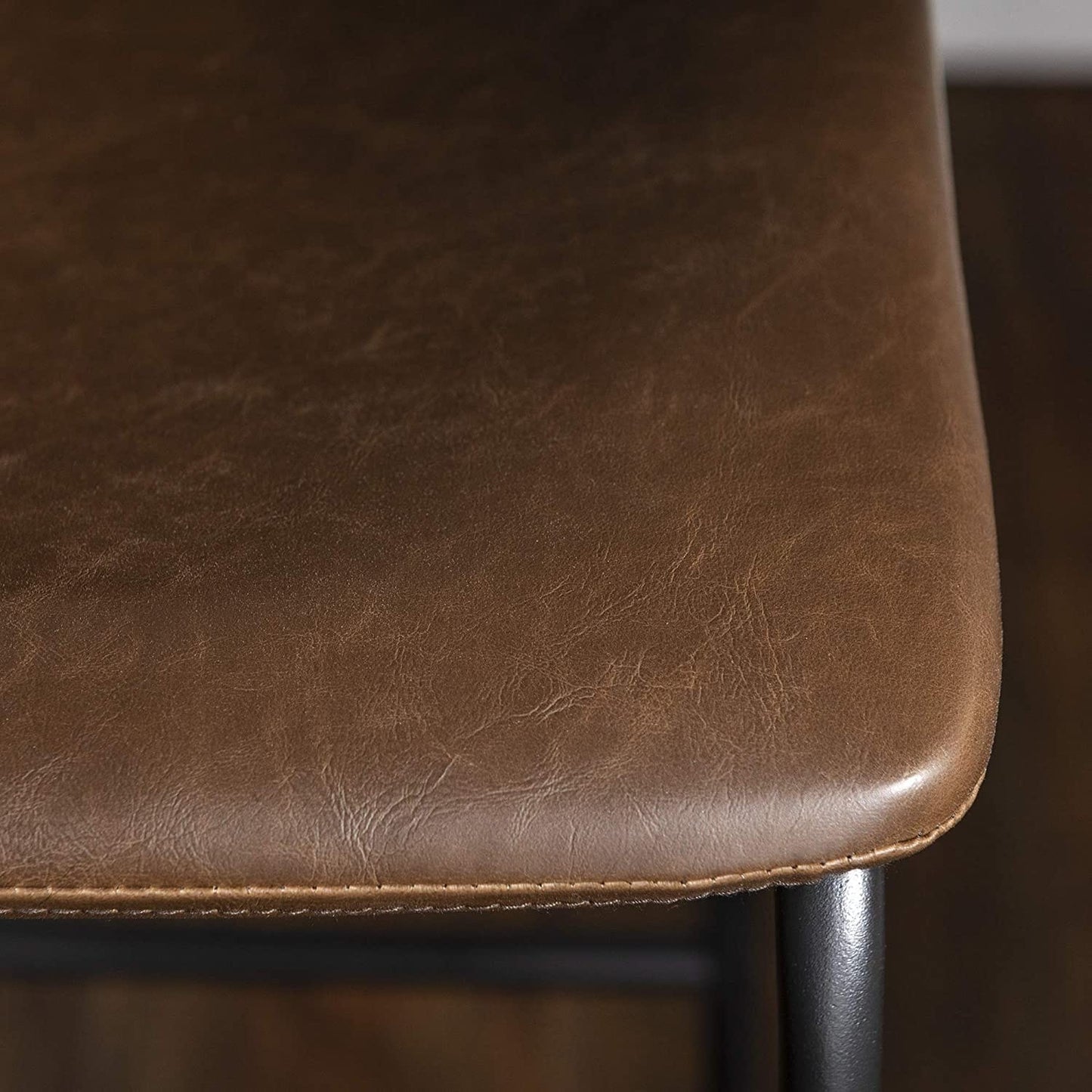 Bossin 18/26/30 inch Bar Stools,Counter Height Bar Stools with Back Modern PU Leather Stools Dining Chair with Footrest