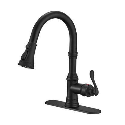 Pull Down Kitchen Faucet Single Handle Modern One Hole Kitchen Sink Faucets With Pull Down Sprayer Basin Tap With Deck Plate