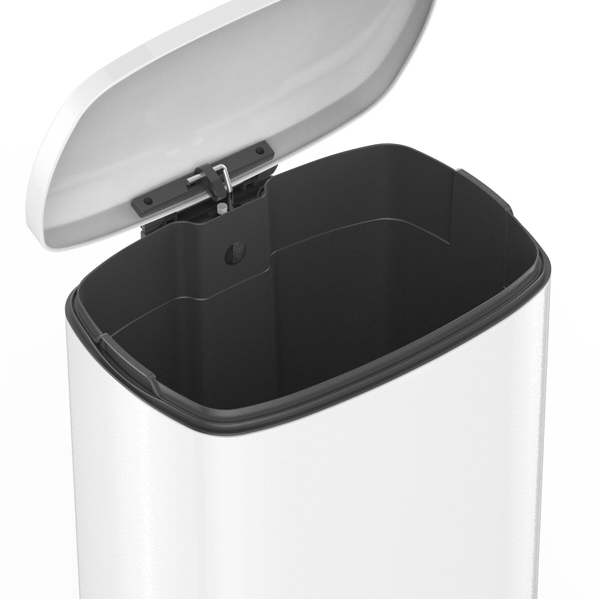 Qualiazero 13.2 GAL plus TWO 1.3 GAL Rectangular Step Can Trash Cans - Family Combo