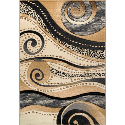 Rhodes Collection Abstract Swirl Area Rug