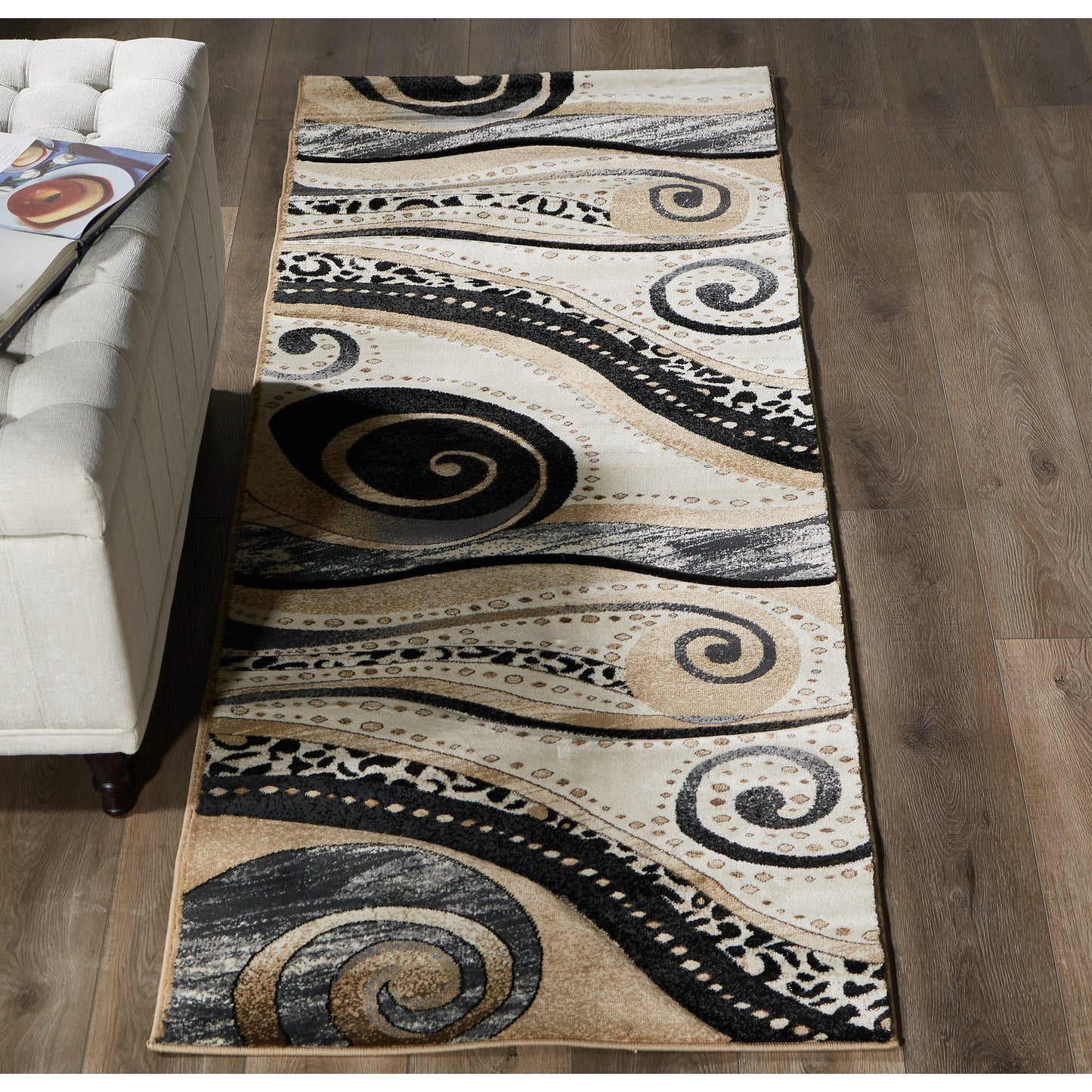 Rhodes Collection Abstract Swirl Area Rug