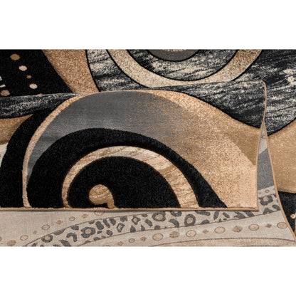 Rhodes Collection Abstract Swirl Area Rug