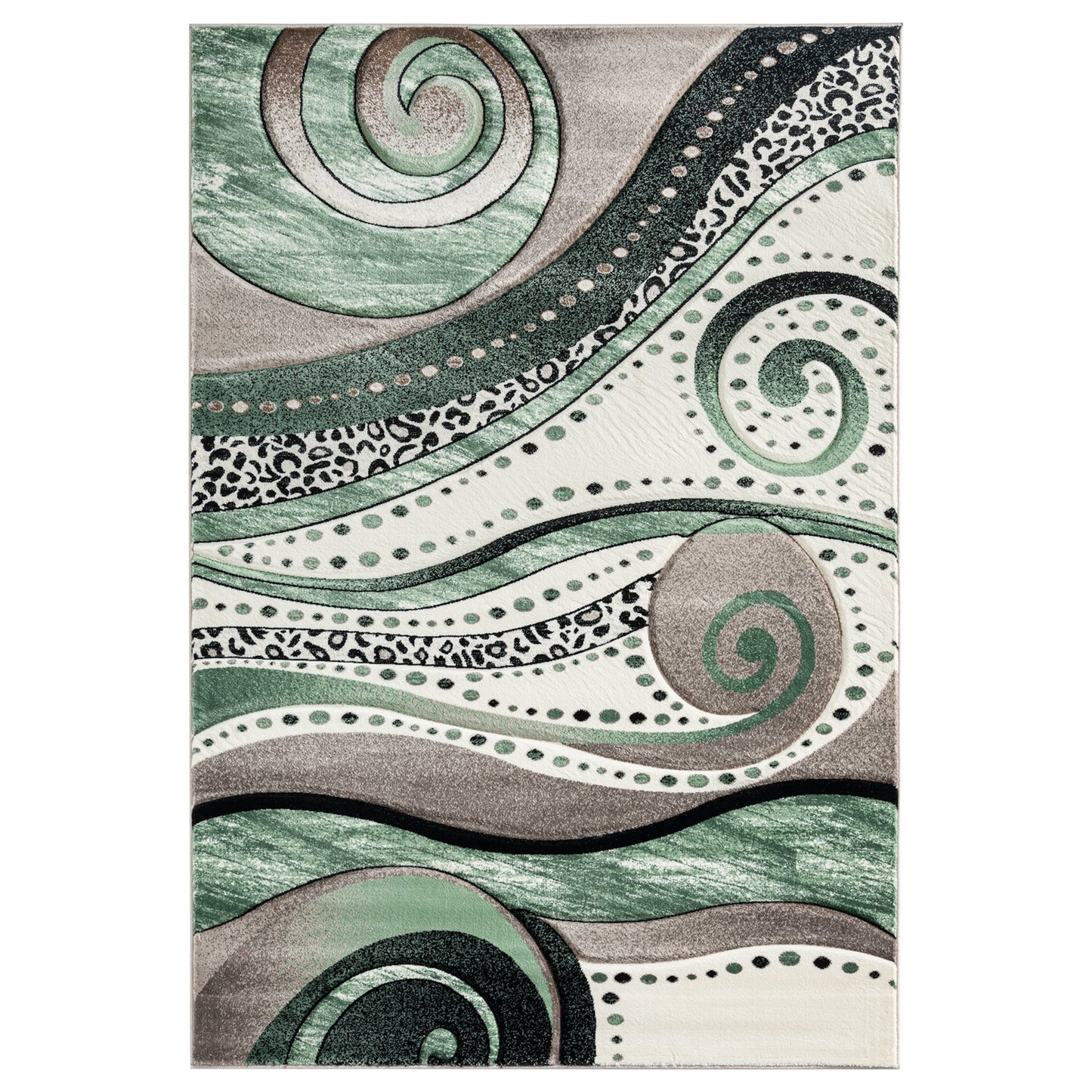 Rhodes Collection Abstract Swirl Area Rug