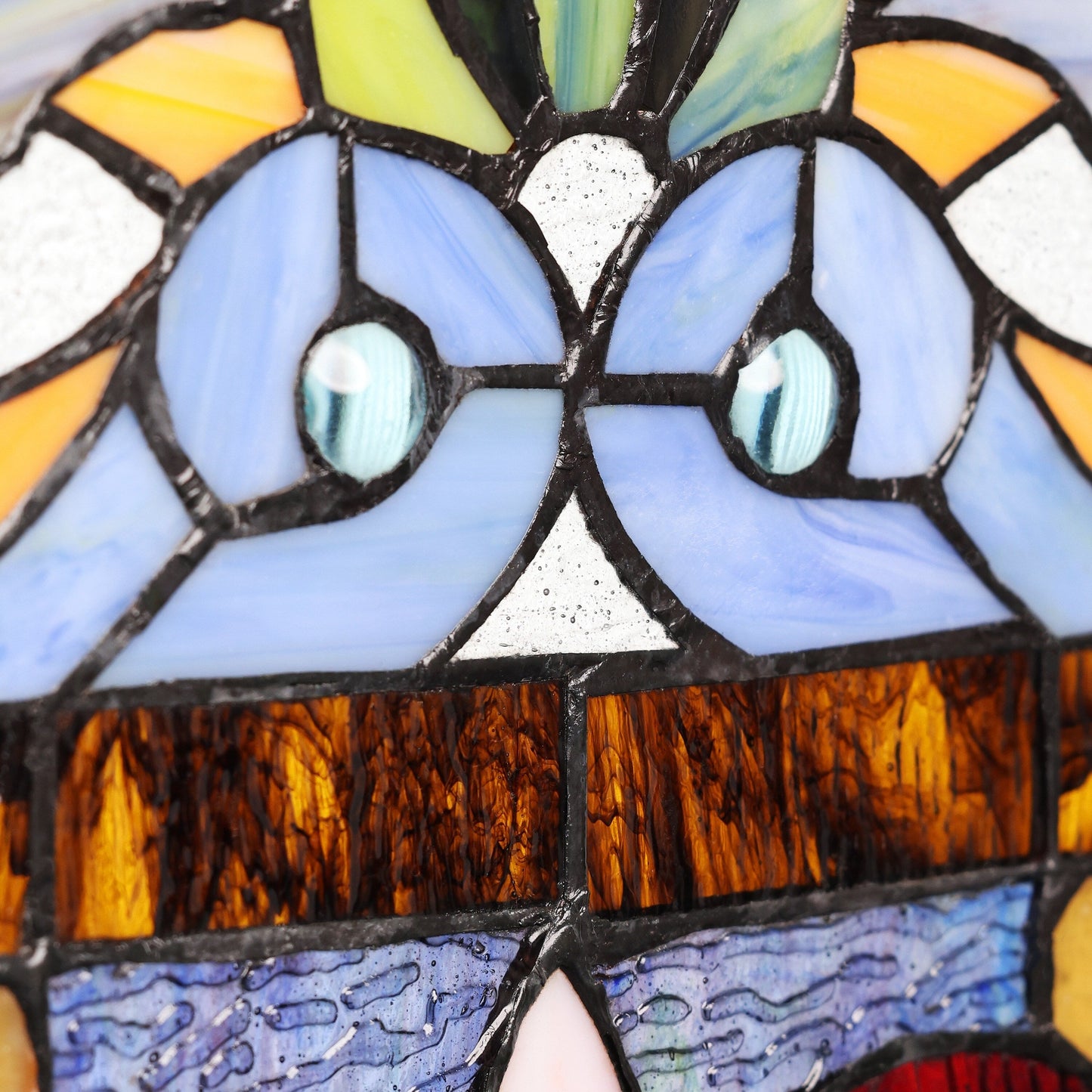 River of Goods Victorian Stained Glass Fleur De Lis Window Panel - 9.5L x 0.25W x 36H