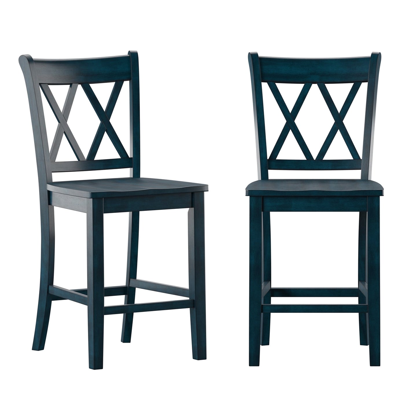 Ronda Double X-Back Counter Height Chairs (Set of 2)