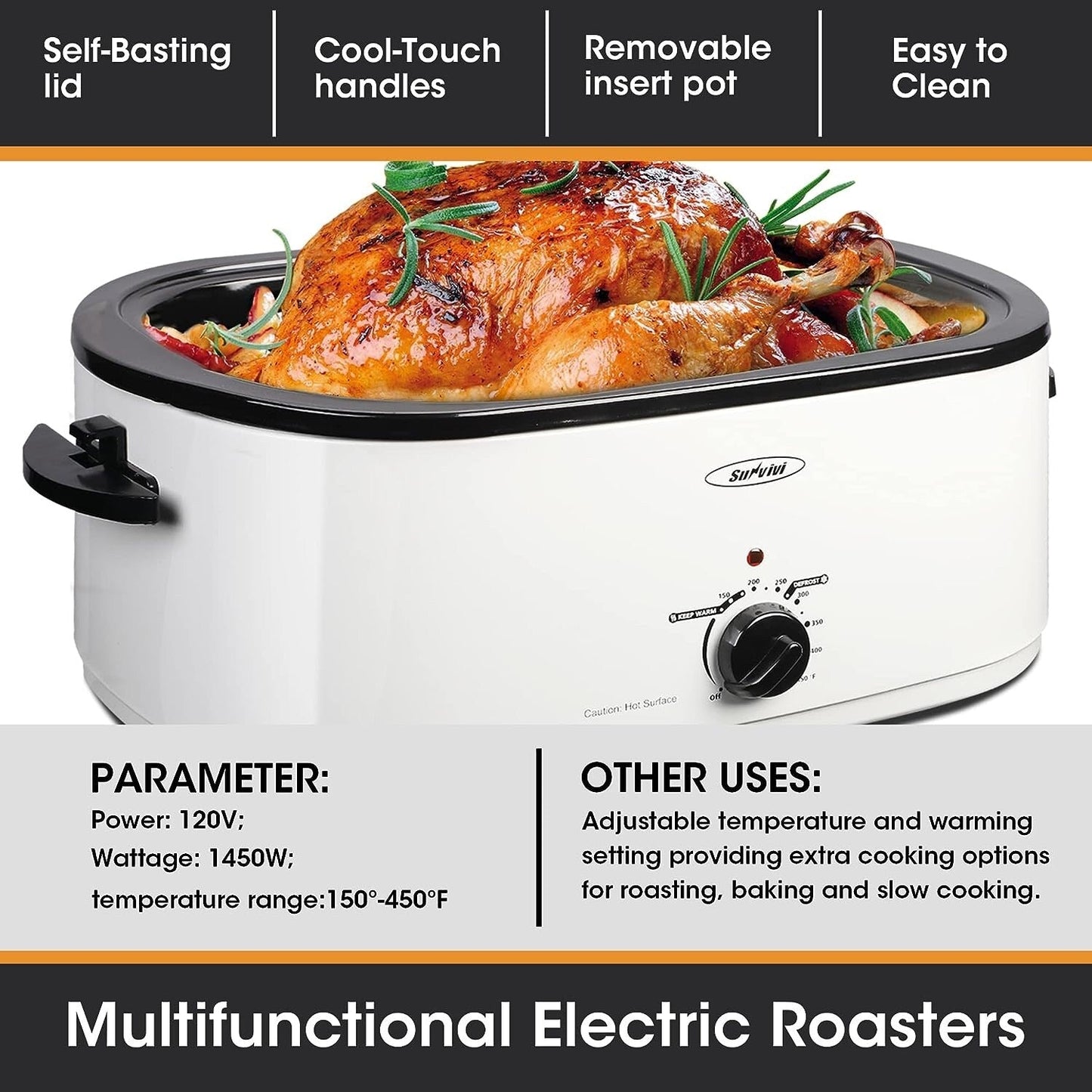Royalcraft Roaster Oven with Removable Pan