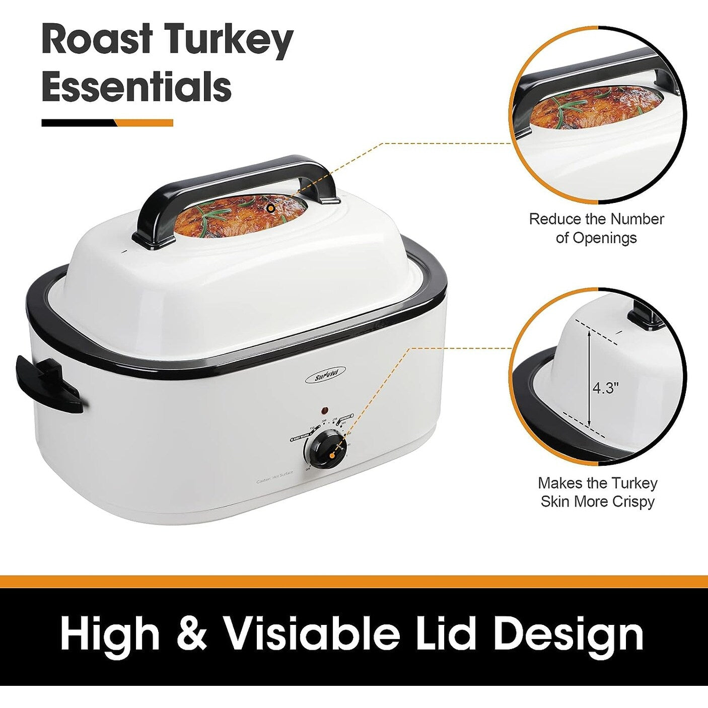 Royalcraft Roaster Oven with Removable Pan