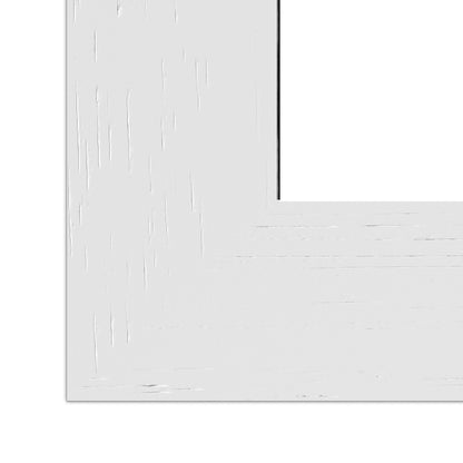 Rustic Farmhouse Mirror Vanity Mirror Solid Wood Frame with Metal Barn Style Mirror