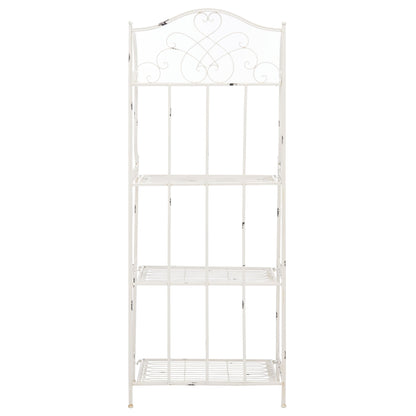 SAFAVIEH Bryn Victorian Wrought Iron 4-Tier Outdoor Bakers Rack - 25 In. W x 15 In. D x 63 In. H - 25W x 15D x 63H