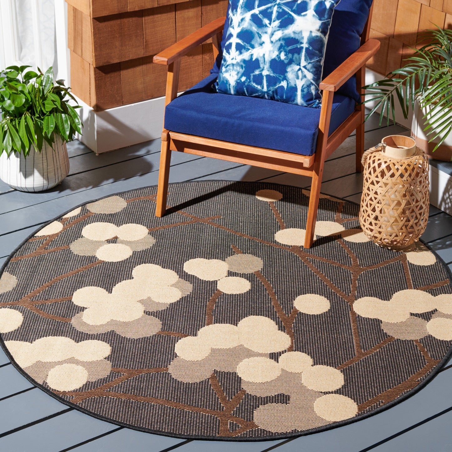SAFAVIEH Courtyard Delois Indoor/ Outdoor Waterproof Patio Backyard Rug