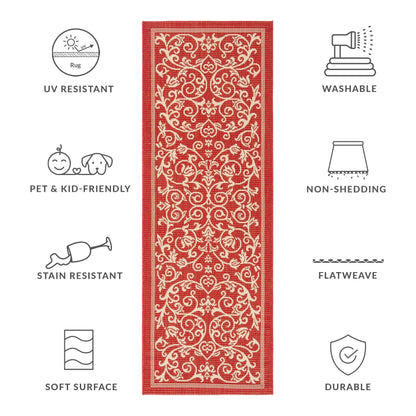 SAFAVIEH Courtyard Miljeta Indoor/ Outdoor Waterproof Patio Backyard Rug