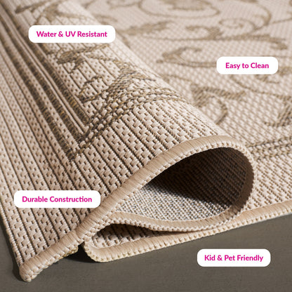 SAFAVIEH Courtyard Miljeta Indoor/ Outdoor Waterproof Patio Backyard Rug