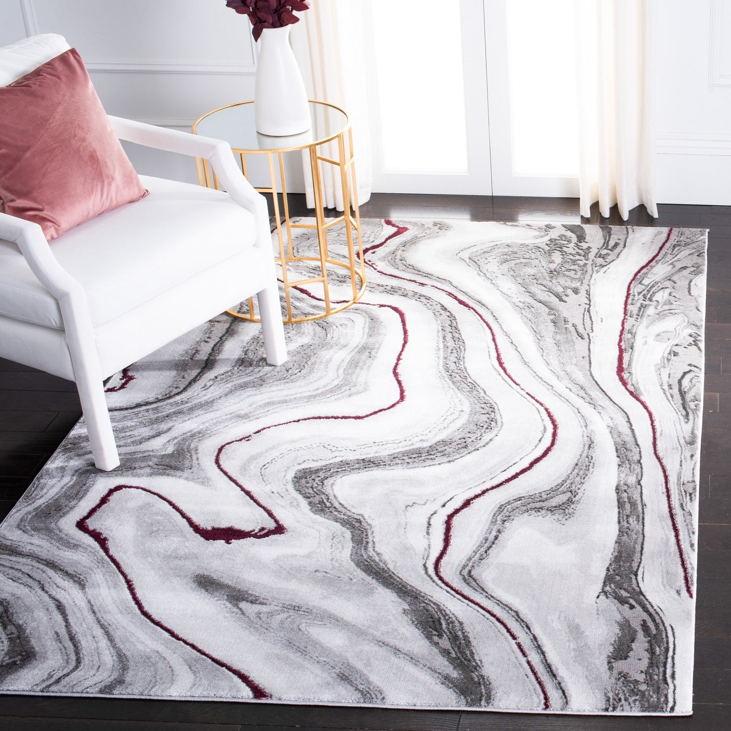 SAFAVIEH Craft Elvyra Modern Abstract Marble Pattern Rug