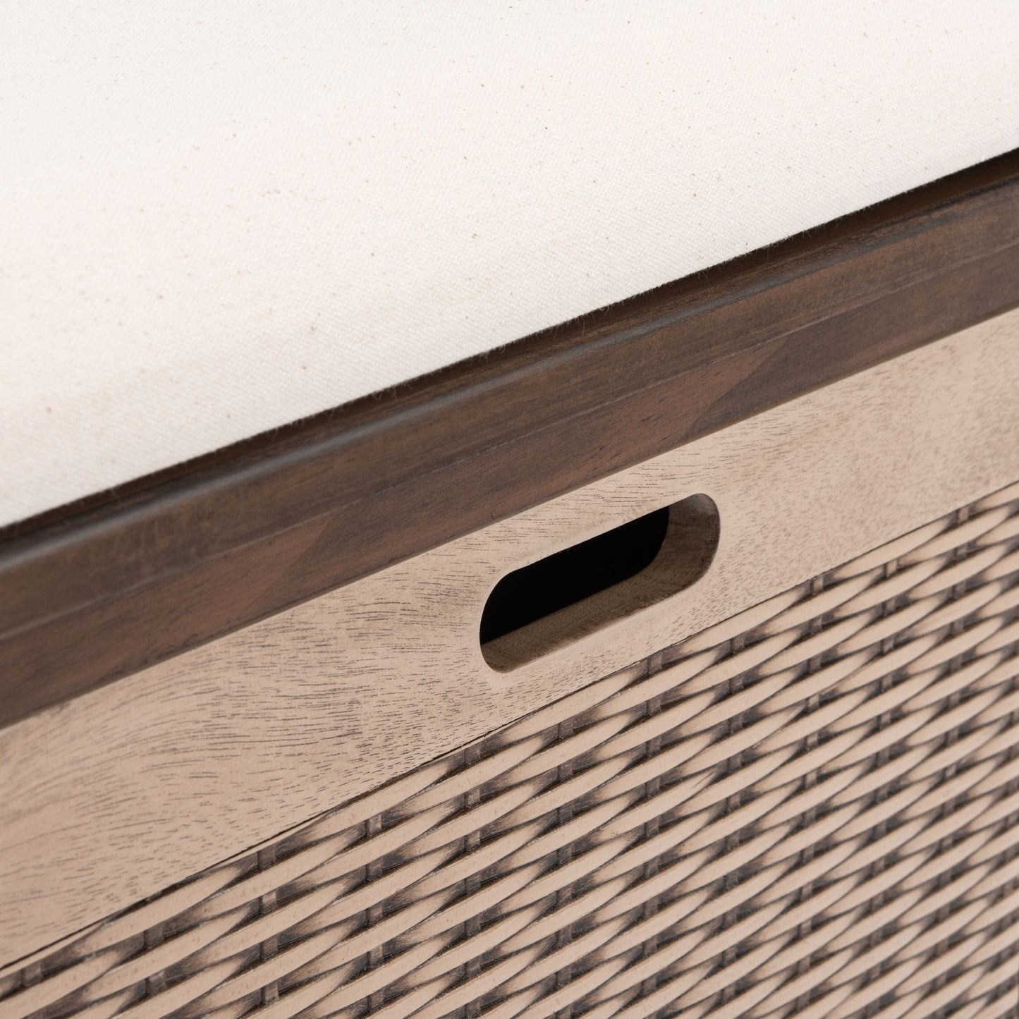 SAFAVIEH Fiorello 3-Drawer with Cushion Storage Bench - 47.3 W x 15 L x 19 H - 47Wx15Dx19H