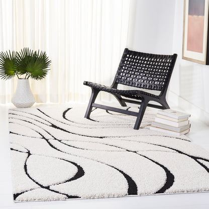 SAFAVIEH Florida Shag Staka Abstract Waves 1.2-inch Area Rug