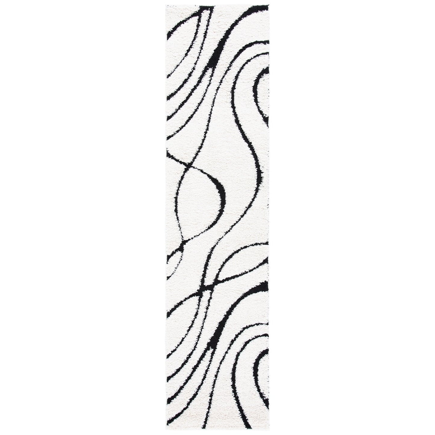 SAFAVIEH Florida Shag Staka Abstract Waves 1.2-inch Area Rug