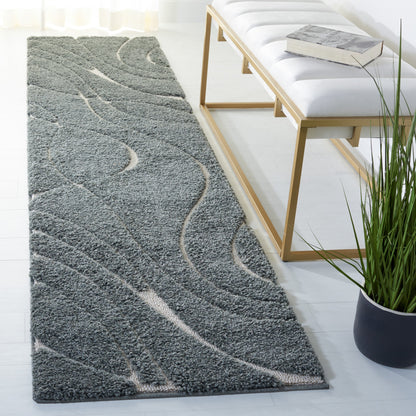 SAFAVIEH Florida Shag Staka Abstract Waves 1.2-inch Area Rug