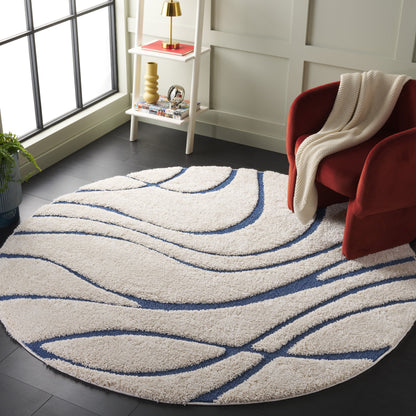 SAFAVIEH Florida Shag Staka Abstract Waves 1.2-inch Area Rug
