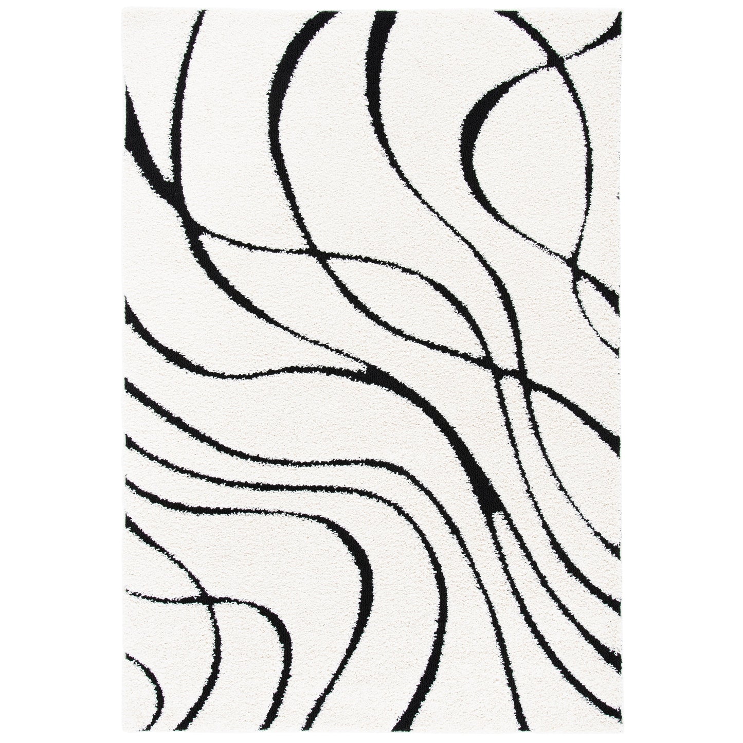 SAFAVIEH Florida Shag Staka Abstract Waves 1.2-inch Area Rug