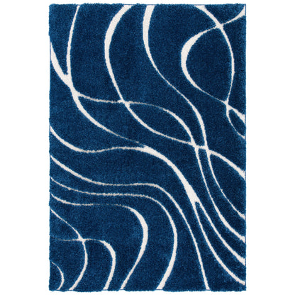 SAFAVIEH Florida Shag Staka Abstract Waves 1.2-inch Area Rug