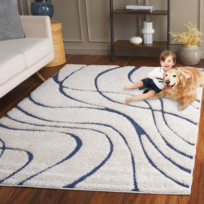 SAFAVIEH Florida Shag Staka Abstract Waves 1.2-inch Area Rug