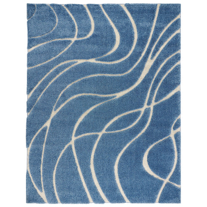 SAFAVIEH Florida Shag Staka Abstract Waves 1.2-inch Area Rug
