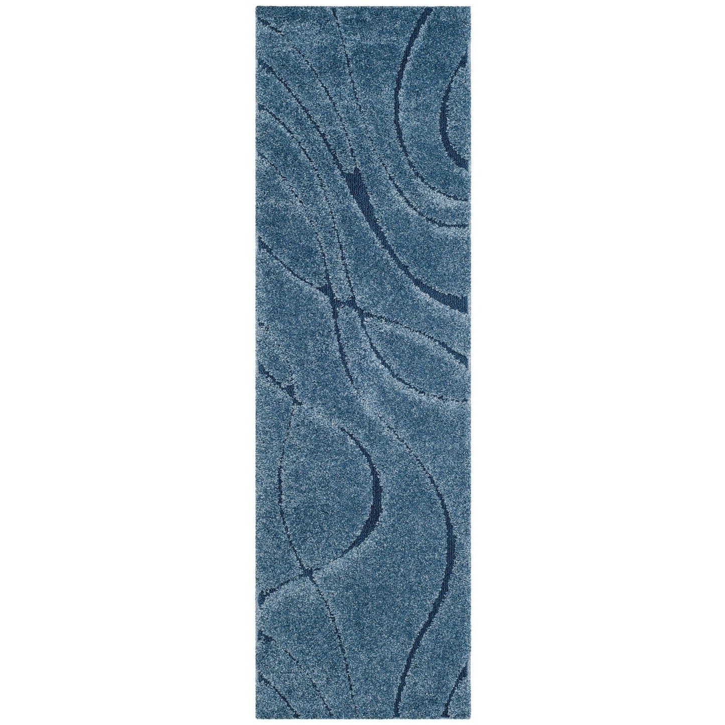 SAFAVIEH Florida Shag Staka Abstract Waves 1.2-inch Area Rug