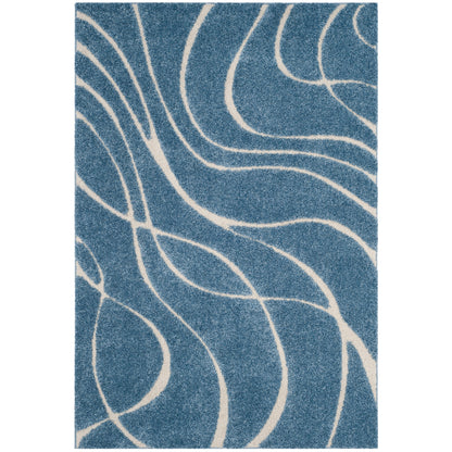 SAFAVIEH Florida Shag Staka Abstract Waves 1.2-inch Area Rug