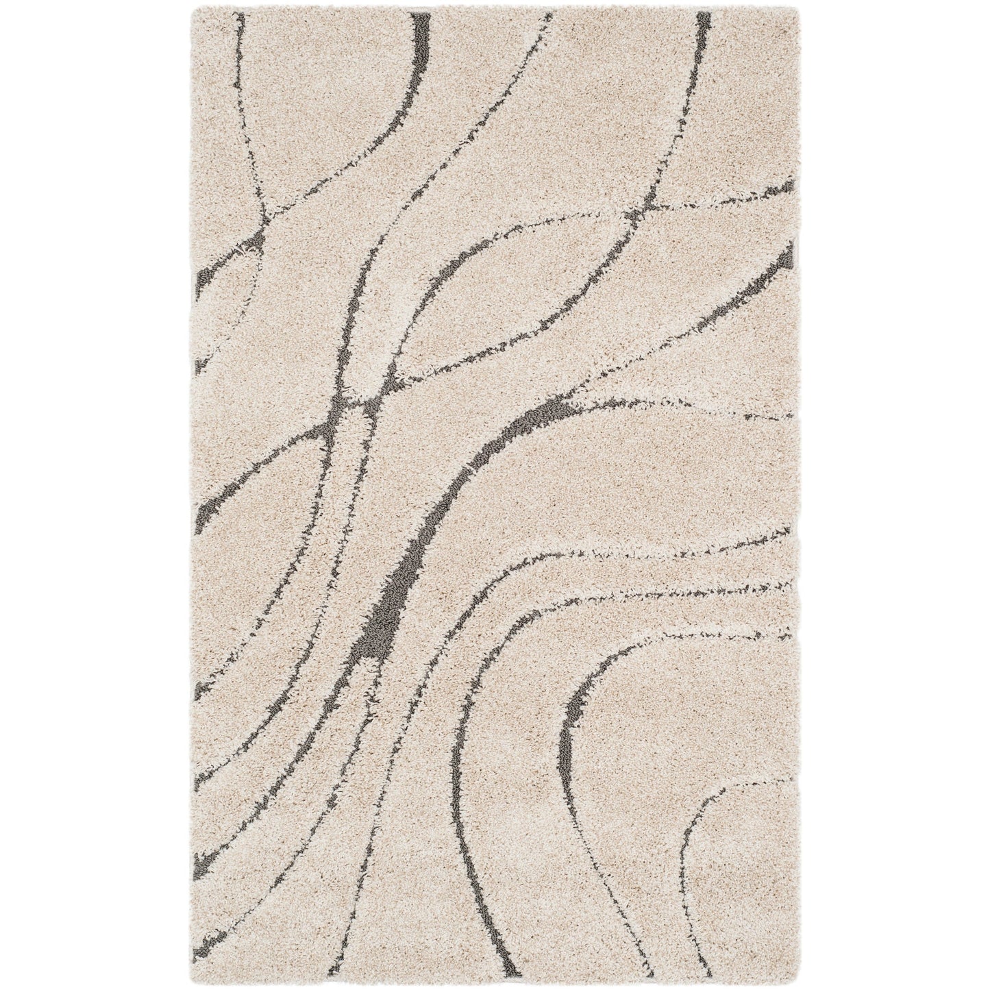 SAFAVIEH Florida Shag Staka Abstract Waves 1.2-inch Area Rug